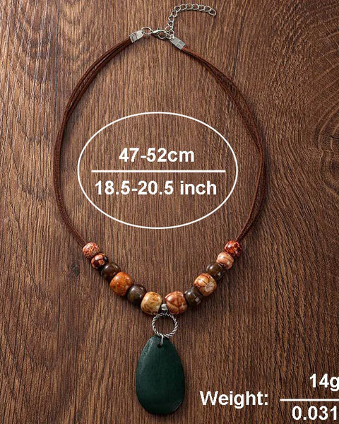 Vintage Ethnic Totem Beads Women's Necklace