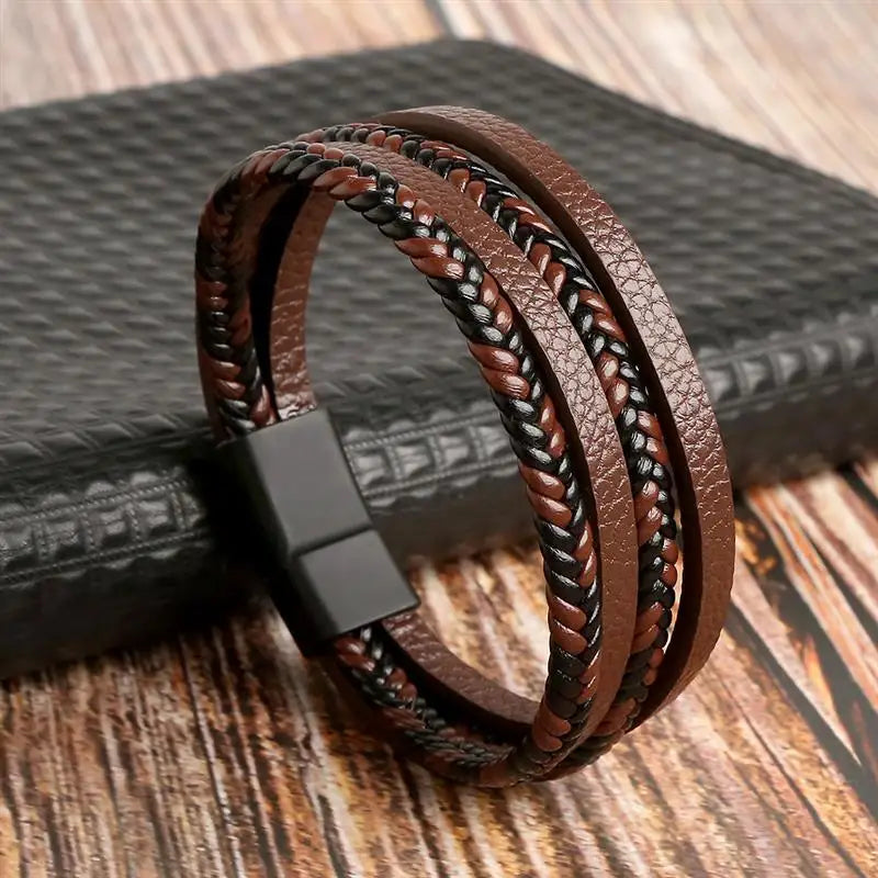 Tree of Life  Multi Layer Leather Bracelet For Men