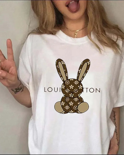 Cartoon Luxury Brand Printed Women T-shirt Plus Size Casual Short Sleeve Y2k Fashion Brand Harajuku Female Top Tees Lady Tshirt