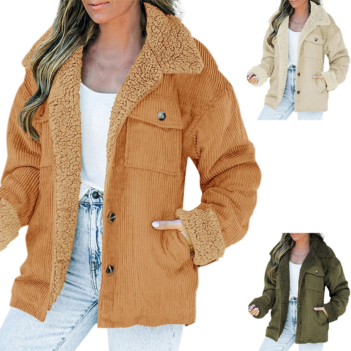 Winter Thickened Women's Casual Jackets Outfits  for Work Office