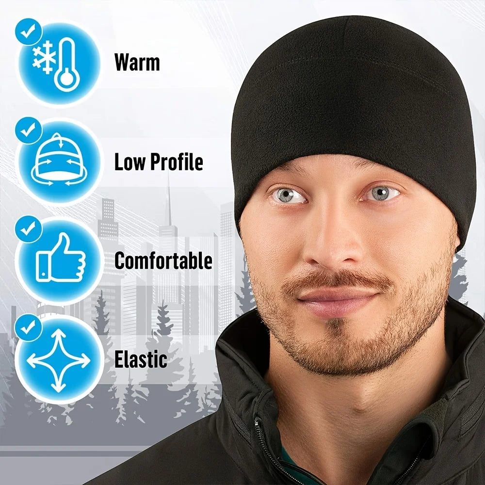 Unisex Windproof Polar Fleece Warm Beanie