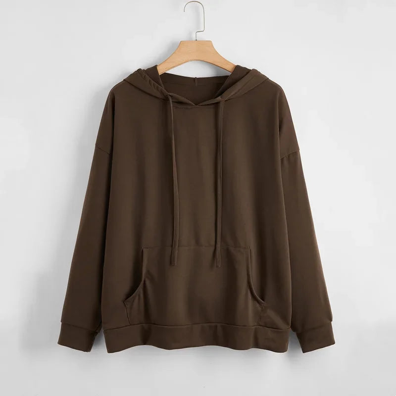 Women Pocket Front Knot Oversize hoodies