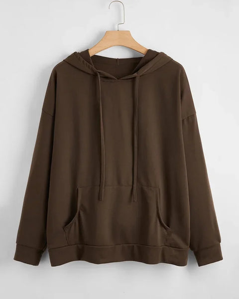 Women Pocket Front Knot Oversize hoodies