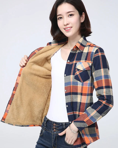 Women's Warm  Fleece Velvet Jacket