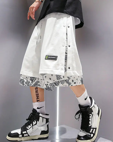 Fashion Men Printed Shorts Summer Casual Sports Basketball Shorts Baggy Men Jogging Clothes Punk Style Streetwear