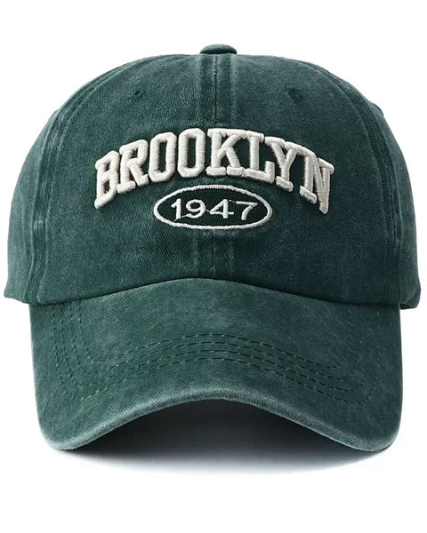 2024 High Quality Brooklyn Embroidery Snapback Hat for Men Vintage Black Green Washed Baseball Caps for Women Gorras Hombre