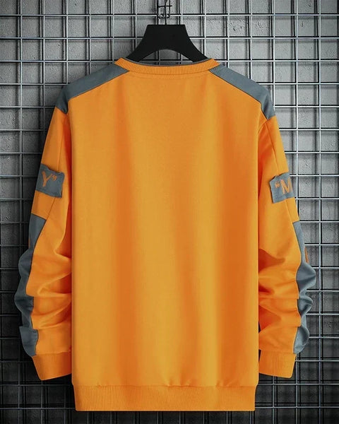 2024 Men Sweatshirt Hoodies Harajuku Hip Hop Streetwear Casual Men's Pullover Hoodie Spring Autumn Patchwork Sweatshirts Mend