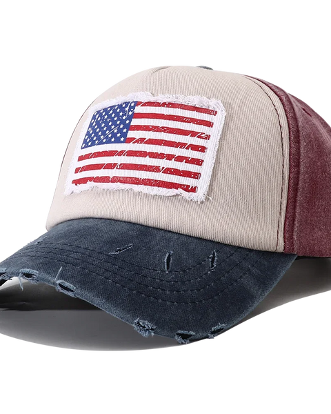 Designer USA Flag Embroidered Baseball Cap