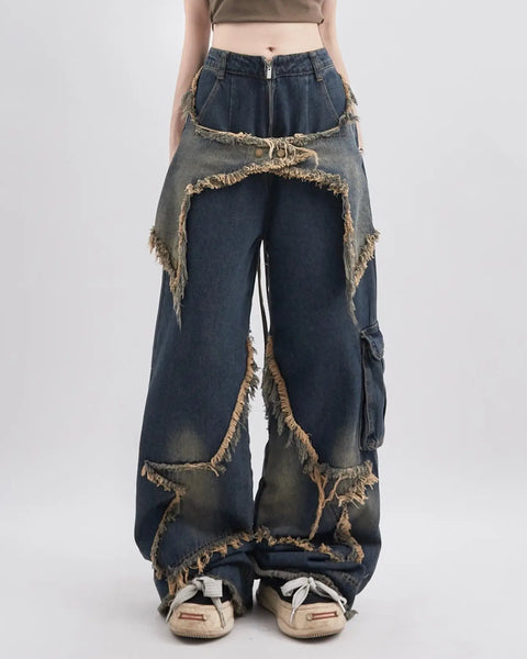 Vintage Women Denim Jeans Korean Streetwear