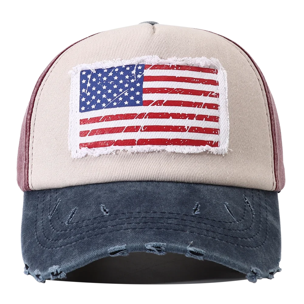 Designer USA Flag Embroidered Baseball Cap