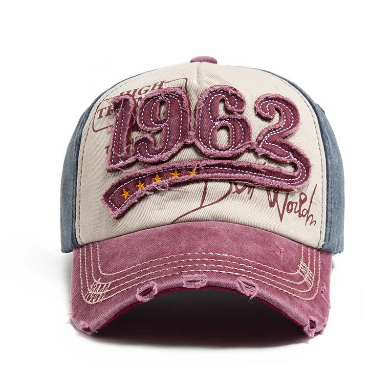 Vintage Cotton Baseball  Embroidery Unisex  Cap