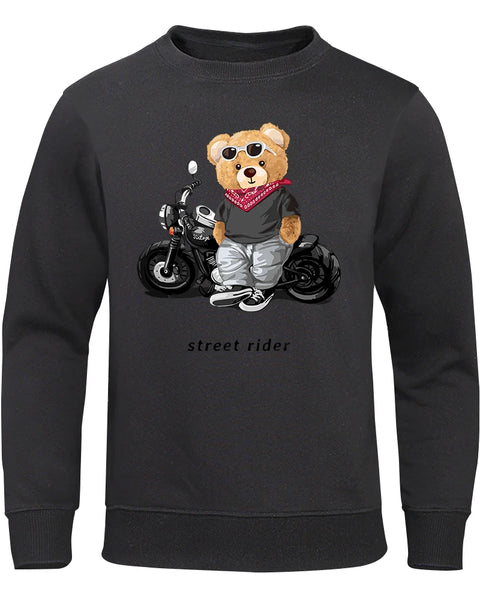 Motorcycle Enthusiast Street Rider Hoodie Men'S Sport Pullover Top Soft Streetwears Comfortable O-Neck Sweatshirt Mens