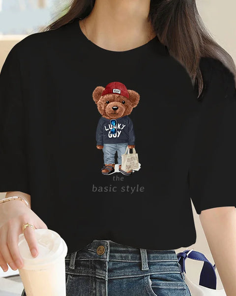 Plus Size T Shirts Summer Luxury Brand Cotton Casual Round Neck Short Sleeve High Quality Woman Tees Tops Fashion Blouse