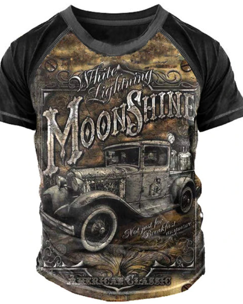 Men Vintage Motorcycle T Shirt 3d Print