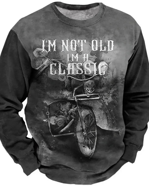 Retro Motorcycle Oversized  Men's Tees