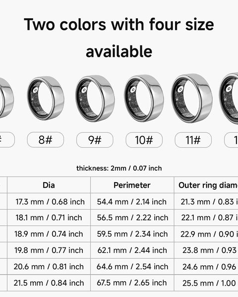 Smart Ring Blood Pressure Monitoring Sleep Health Waterproof