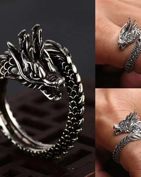 Vintage Retro  Dragon Adjustable Rings