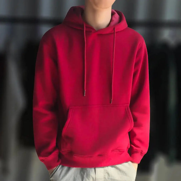 Male  Popular Warm Ribbed Bottom Hoodie Comfy Sweatshirt Hooded   for Dating