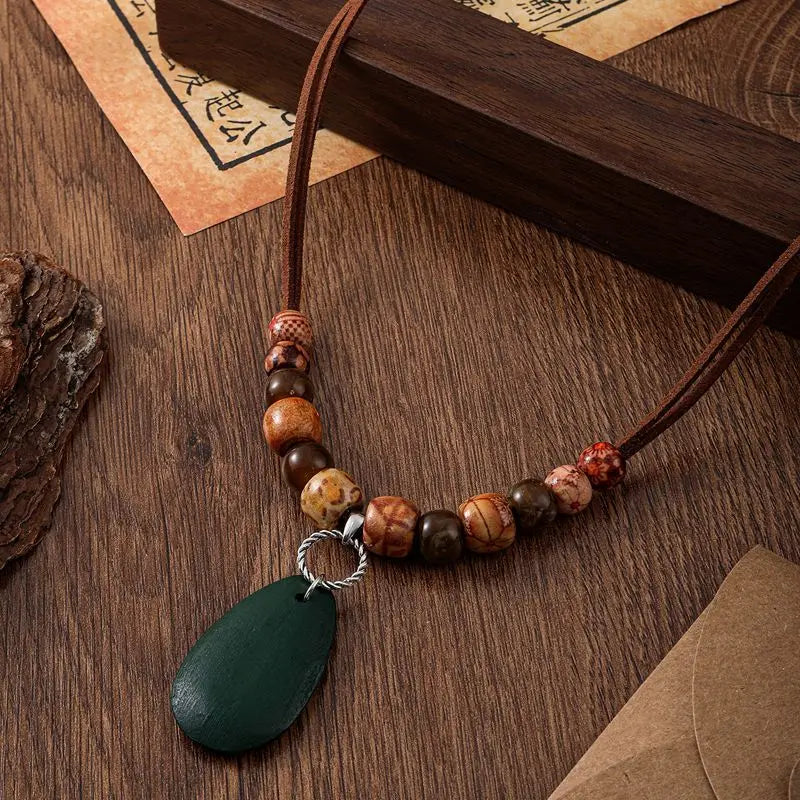 Vintage Ethnic Totem Beads Women's Necklace