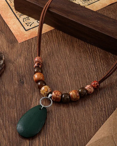 Vintage Ethnic Totem Beads Women's Necklace