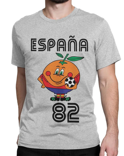 Espana 82 Spain Mascot 1982 Soccer Football Tee Shirt Clothing Plus Size