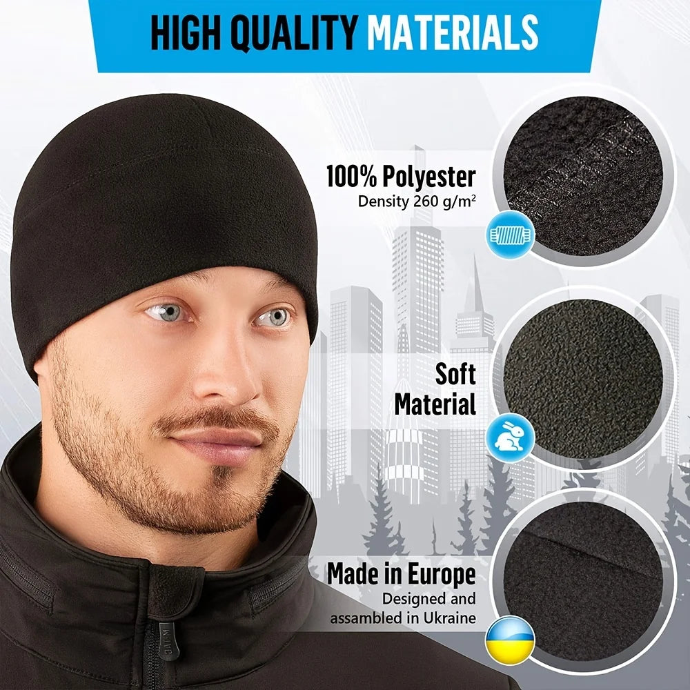 Unisex Windproof Polar Fleece Warm Beanie