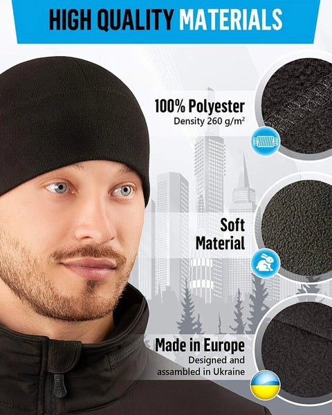 Unisex Windproof Polar Fleece Warm Beanie