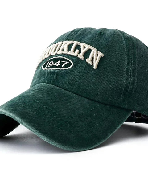 2024 High Quality Brooklyn Embroidery Snapback Hat for Men Vintage Black Green Washed Baseball Caps for Women Gorras Hombre