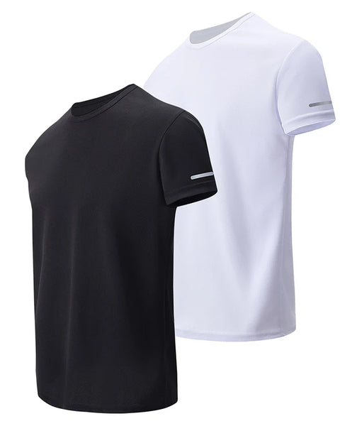 6/1 Pack Men's Summer Solid Color Mix And Match Short-sleeved Young Men's Loose Quick-drying Sports Running Shirt Middle-aged T-