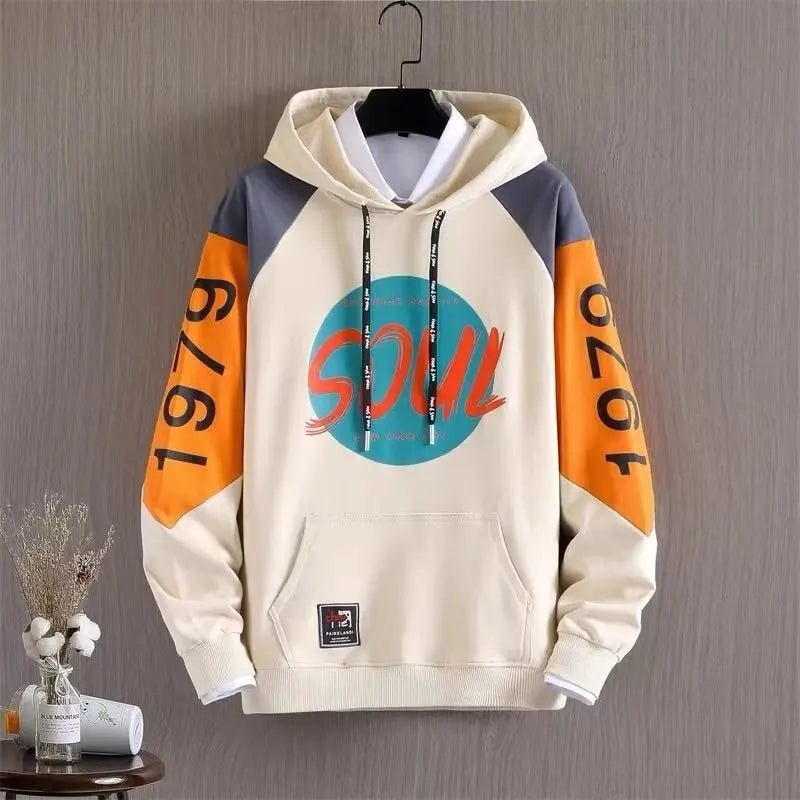 Autumn Men's  Retro Sleeve Hoodie