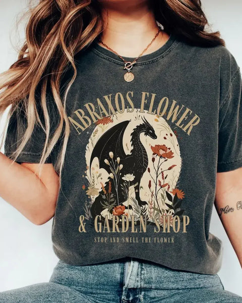 Retro Abraxos Flower Garden Club streetwear Comfort Shirt Oversized Y2K Tee