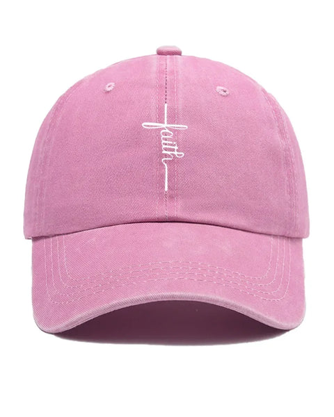 Printed Faith Soft Top Baseball Cap Unisex Outdoor Sun Protection Washable Retro Style Windproof Hat for Men And Women