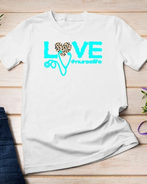 Nurse Day Life Theme T Shirt Nurses Week Healthcare Nursing Unisex T-shirt Women Crewneck Cotton Short Sleeve Casual Summer Tee