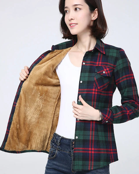 Women's Warm  Fleece Velvet Jacket