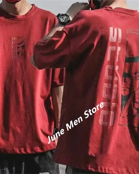 (Uniqlo)Japanes One Piece Cotton Luffy Tshirt Top Men Cotton T Shirt Summer Women Men Cotton Oversized Tshirt For Men Clothes