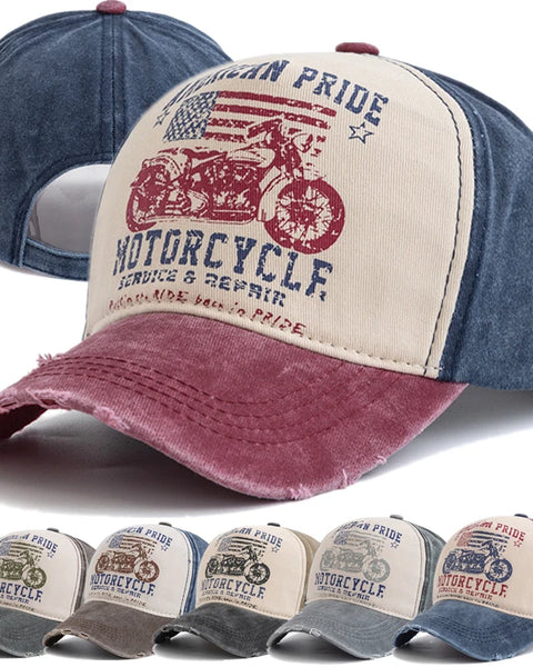 Motorcycle Printing Baseball Cap