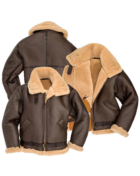 Winter Faux Leather Fur Warm Coat For Male