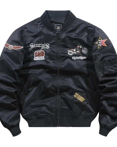 original motorcycle embroidery letter men's  streetwear jackets outdoors