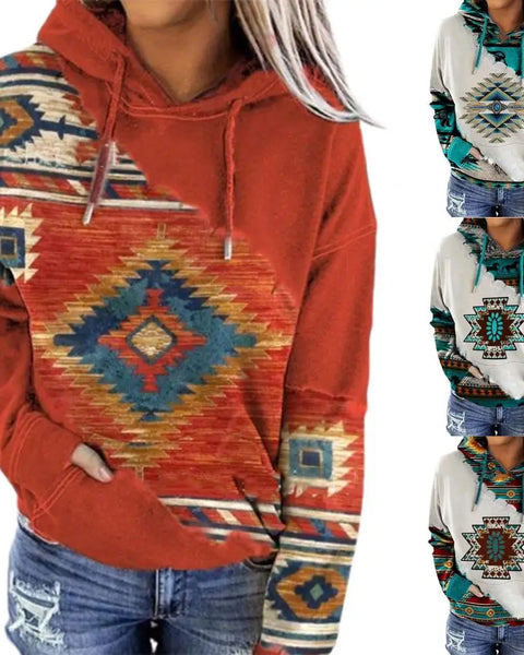 Ethnic Style Women  Hoodies For Daily Wear