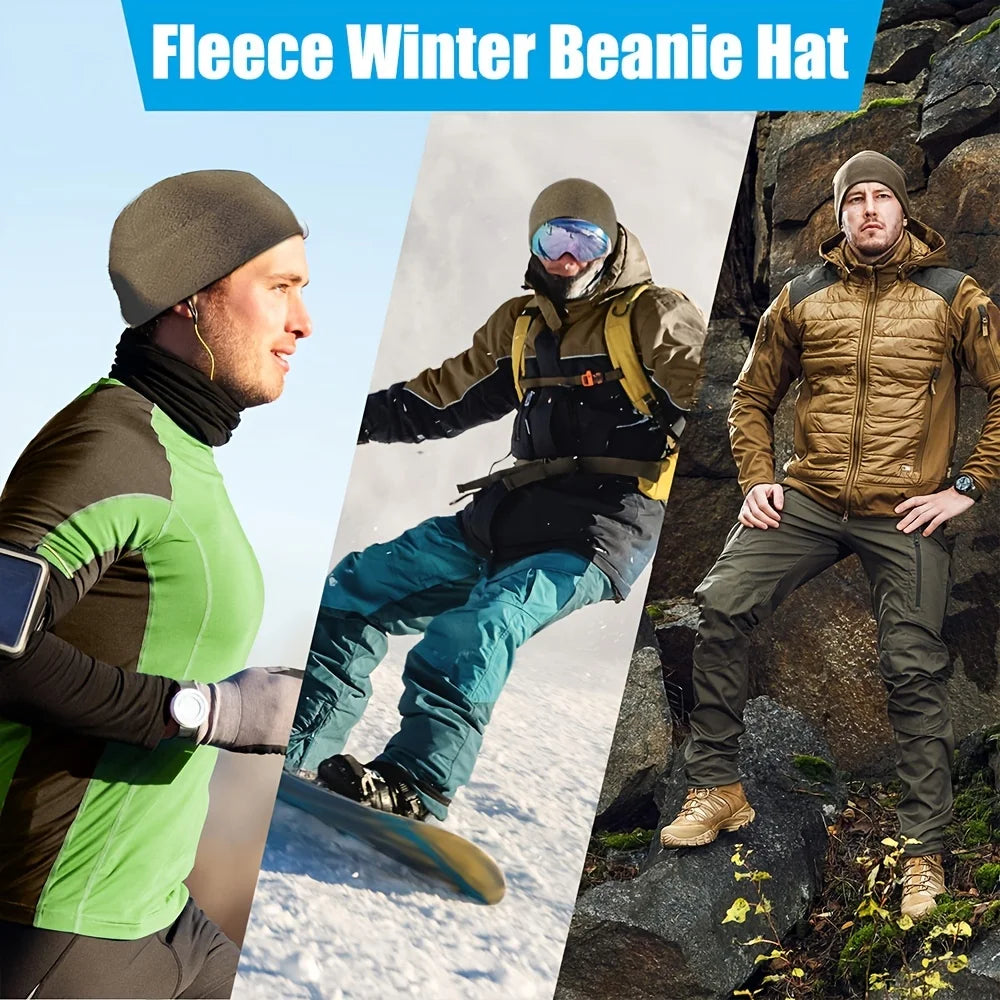 Unisex Windproof Polar Fleece Warm Beanie