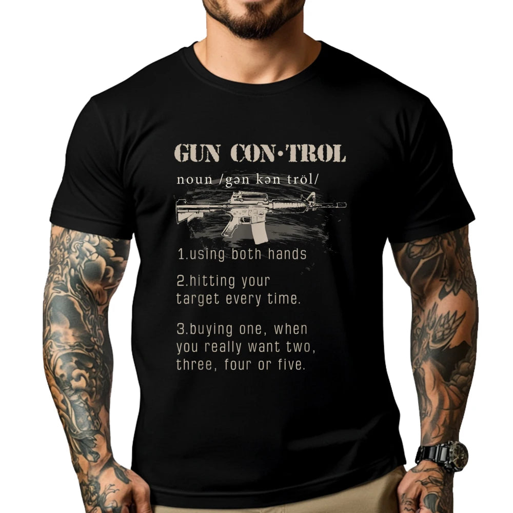 2nd Amendment Funny Gun Control T-shirts for Men