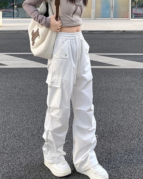 Vintage Zoki Punk Women  Cargo Pants  Loose Streetwear Trousers