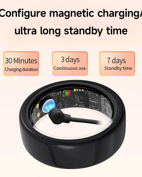 Smart Ring Blood Pressure Monitoring Sleep Health Waterproof