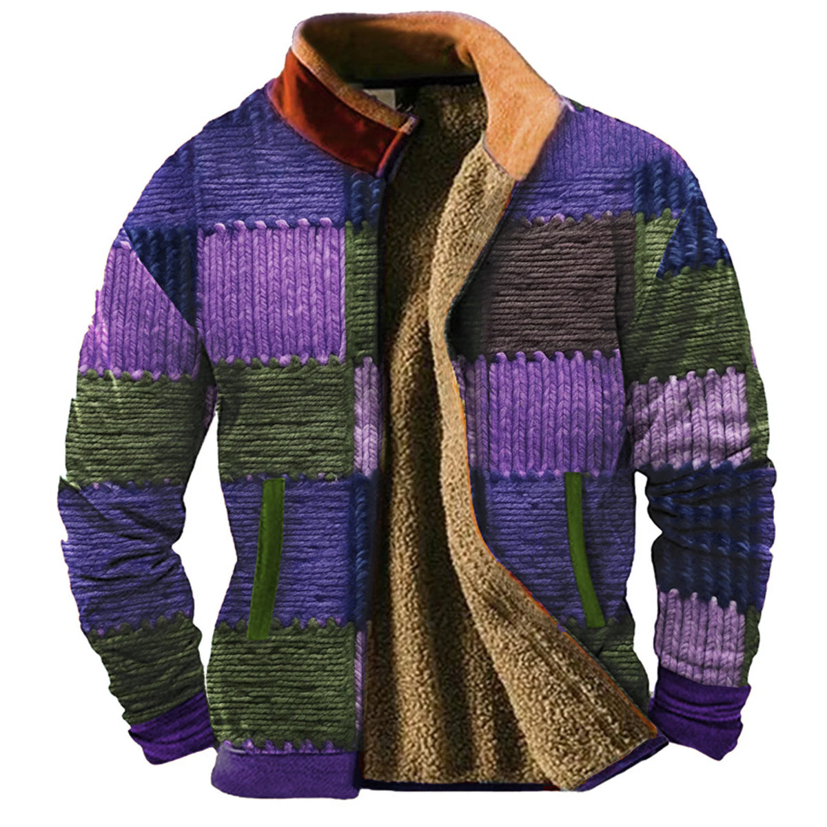 Winter Graphic Patchwork Men's jacket