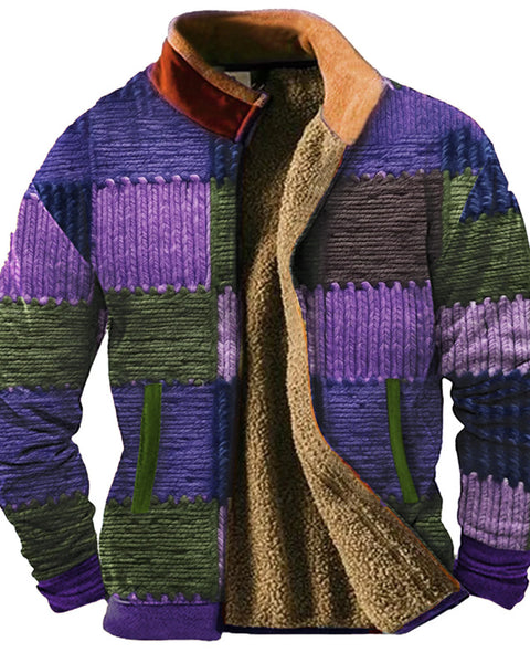 Winter Graphic Patchwork Men's jacket