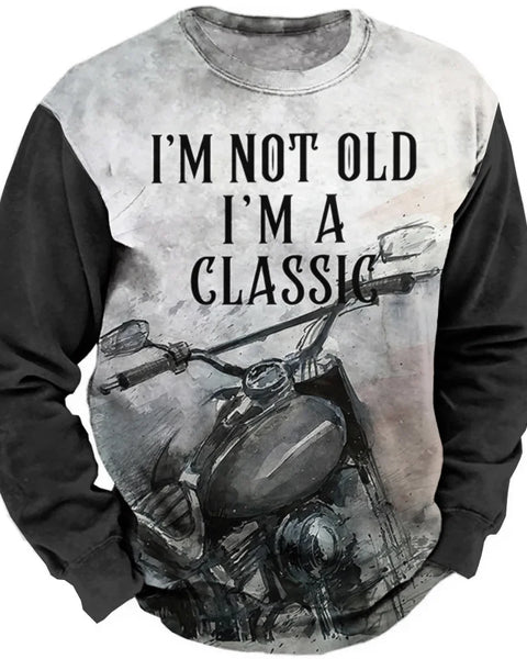 Retro Motorcycle Oversized  Men's Tees