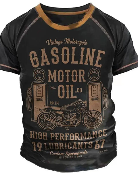 Vintage Motorcycle Sport 3d Printed Men's T-shirt