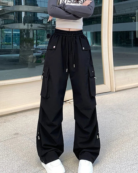 Vintage Zoki Punk Women  Cargo Pants  Loose Streetwear Trousers