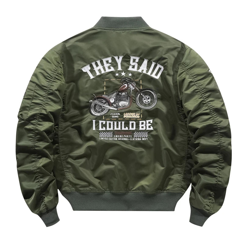 original motorcycle embroidery letter men's  streetwear jackets outdoors