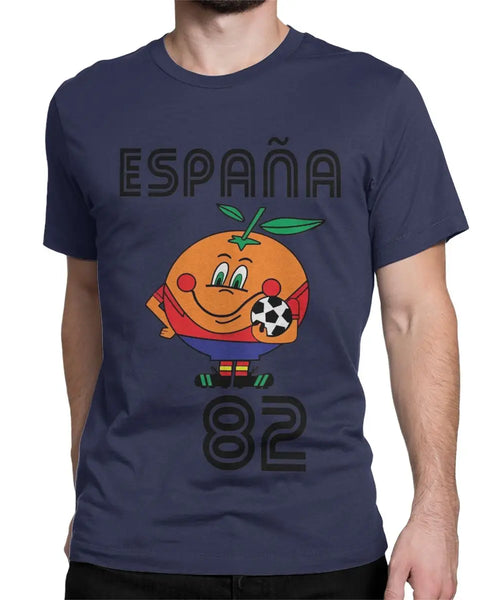 Espana 82 Spain Mascot 1982 Soccer Football Tee Shirt Clothing Plus Size